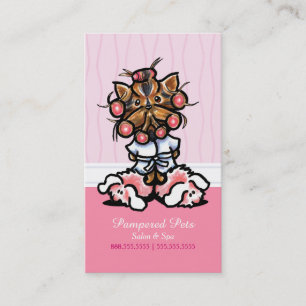 Cartão De Fidelidade O cliente cor-de-rosa de Yorkie dos termas do