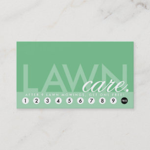 Cartão De Fidelidade o cuidado do gramado recompensa o programa