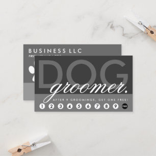 Cartão De Fidelidade o groomer do cão recompensa o programa