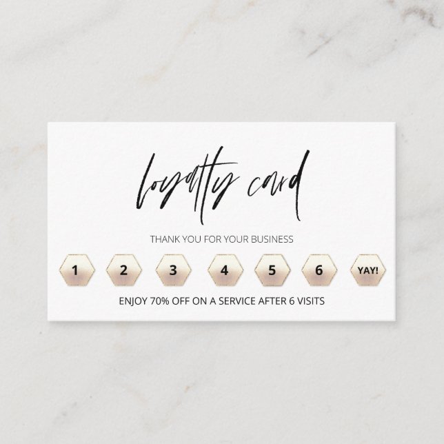 Cartão De Fidelidade *~* Obrigado, QR LOGO Recompensa Moderna (Frente)