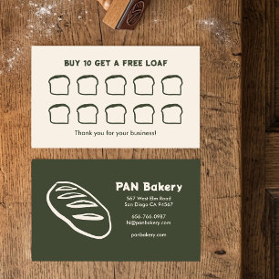 Cartão De Fidelidade Padaria de Pão Sourdough RECOMPENSAS Desenhadas à 