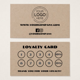 Cartão de fidelidade para chic personalizado do lo