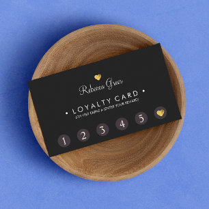 Cartão de fidelidade para clientes Dourado e bonit