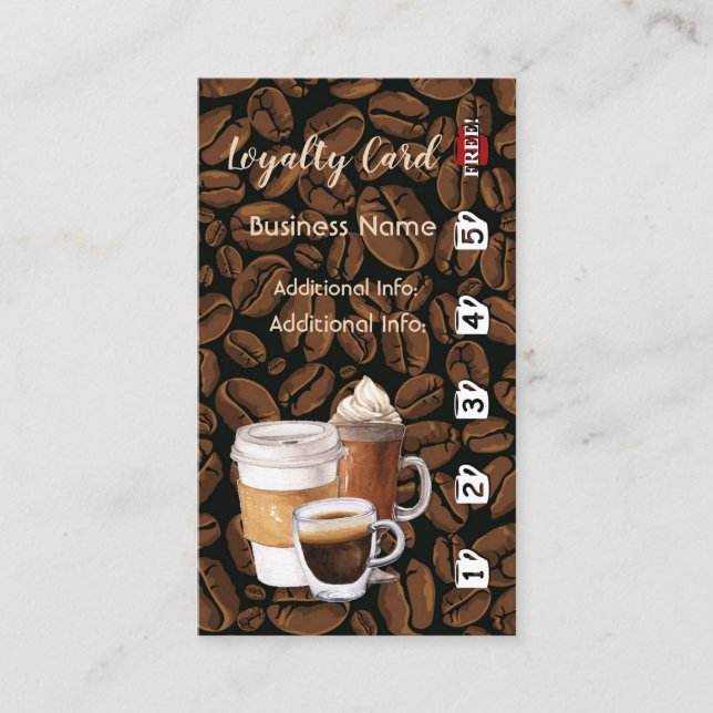 Cartão de Fidelidade para Compro de Café 2 (Frente)