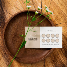 Cartão de Fidelidade para Desconto de Cor do Paste