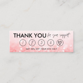 Cartão de fidelidade para Obrigados de Cabelo de M