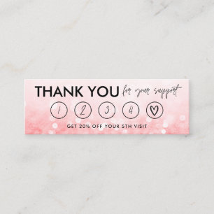 Cartão de fidelidade para Obrigados de Cabelo de M