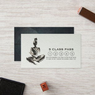 Cartão De Fidelidade Passe de Classe de Meditação de Instrutor Yoga Bru