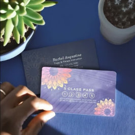 Cartão De Fidelidade Passe de Classe do Instrutor de Meditação Yoga 5