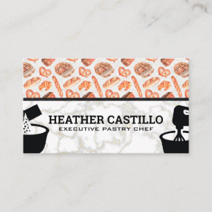 Cartão De Fidelidade Pastas Pão  Misturar Bowl e Ingredientes