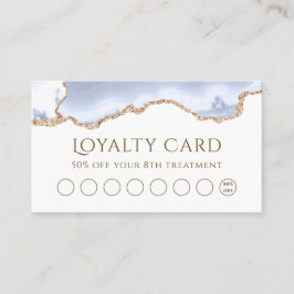 cartão de fidelidade pastel blue agate