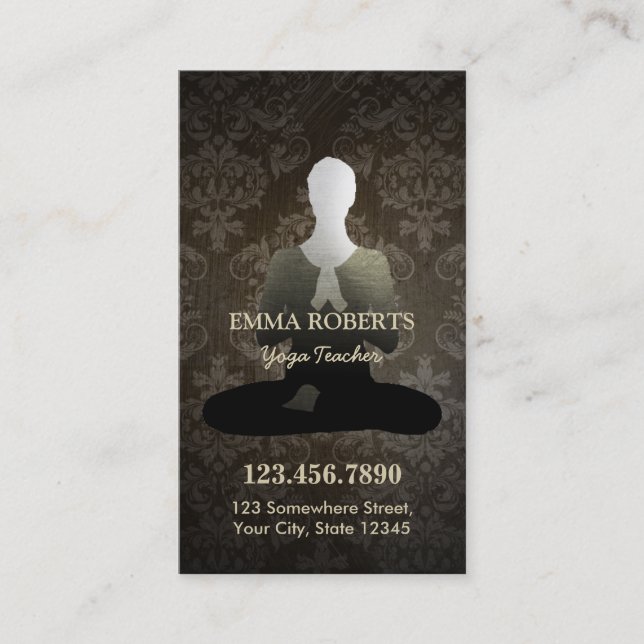 Cartão De Fidelidade Perfurador da lealdade da ioga & da mediação do (Frente)