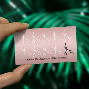 Cartão De Fidelidade Perfurador Dourado cor-de-rosa da lealdade da