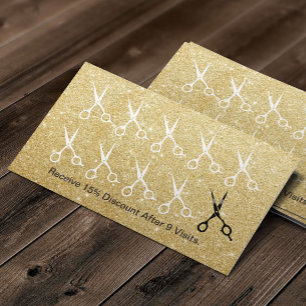 Cartão De Fidelidade Perfurador Dourado moderno da lealdade do brilho