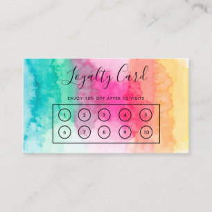 Cartão de fidelidade personalizado cocorante do ar