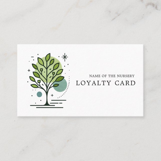 Cartão de Fidelidade Personalizado da Greenleaf Nu (Frente)