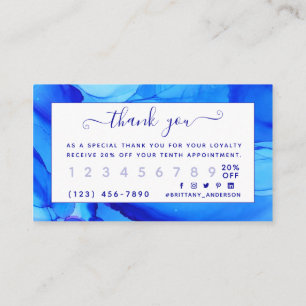 Cartão de fidelidade personalizado do cliente Abst