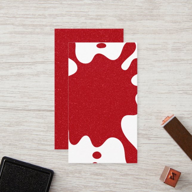 Cartão de Fidelidade Personalizado Vermelho Tomate (Frente/Verso In Situ)