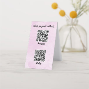 Cartão De Fidelidade Personalizável Código de 3 QR de Dois Lados