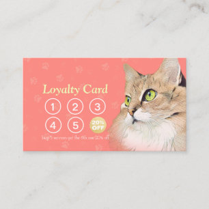 Cartão De Fidelidade Pet Care Sentando Banho e Alinhando Punch Lealdade