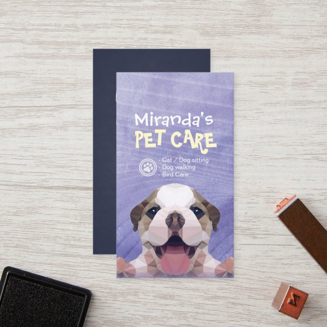 Cartão De Fidelidade Pet Care Sentando Banho e Alinhando Punch Lealdade (Frente/Verso In Situ)