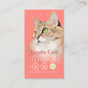 Cartão De Fidelidade Pet Care Sentando Banho e Alinhando Punch Lealdade