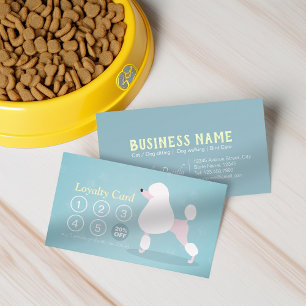 Cartão De Fidelidade Pet Care Sentando Banho e Alinhando Punch Lealdade