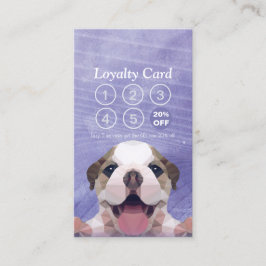 Cartão De Fidelidade Pet Care Sentando Banho e Alinhando Punch Lealdade