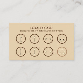 Cartão De Fidelidade Piercing do corpo de lealdade Dourada castanha