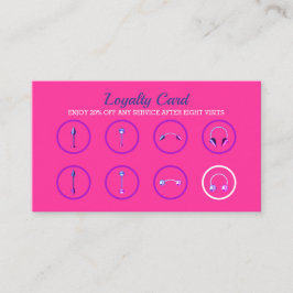 Cartão De Fidelidade Piercing do corpo do Na moda de joias cor-de-rosa