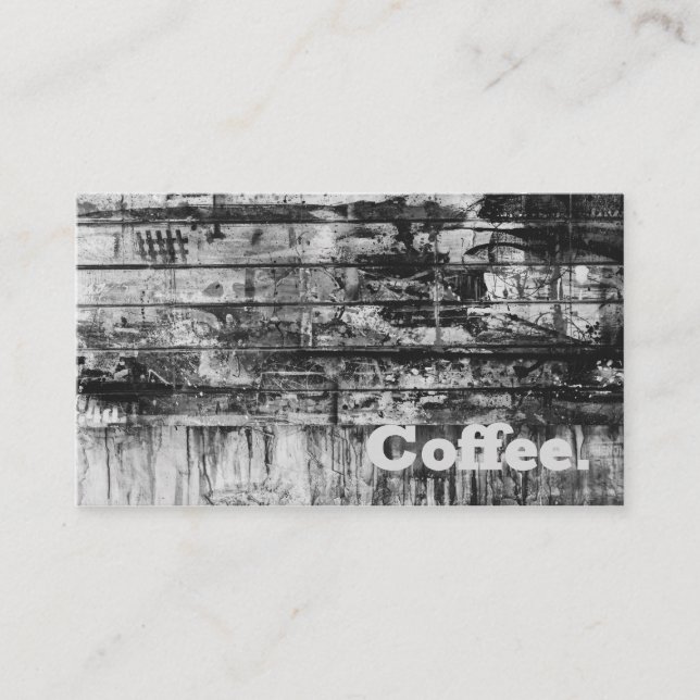 Cartão De Fidelidade Pinta de Dispersão Simples Café Mínimo | Estilo R (Frente)