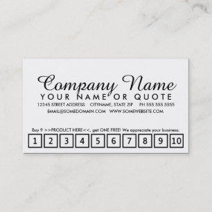 Cartão De Fidelidade pinte o programa da lealdade da microplaqueta