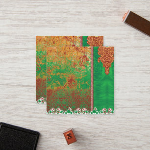 Cartão De Fidelidade pintura de um campo verde com uma borda laranja