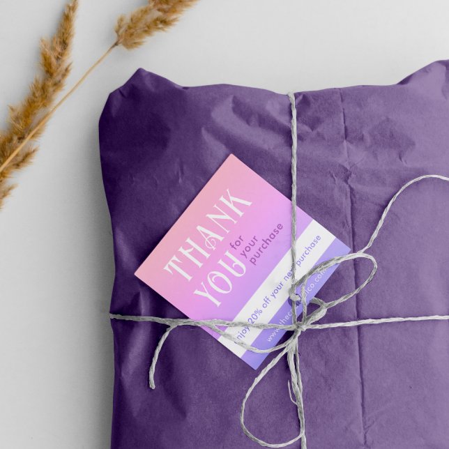 Cartão De Fidelidade Placa de Desconto Gradiente Quadrado (Criador carregado)