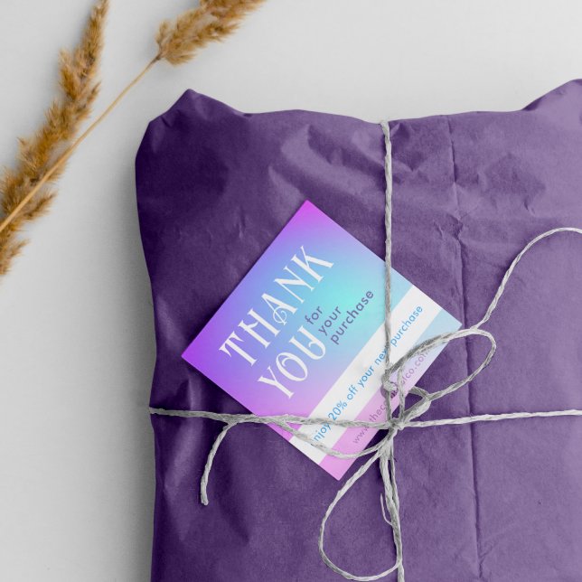 Cartão De Fidelidade Placa de Desconto Gradiente Quadrado (Criador carregado)