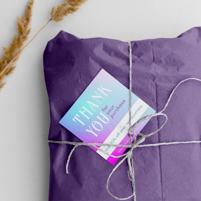 Cartão De Fidelidade Placa de Desconto Gradiente Quadrado (Criador carregado)