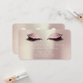 Cartão De Fidelidade Placa de Lealdade Nina 2 6 A beleza pisca Rosa cor