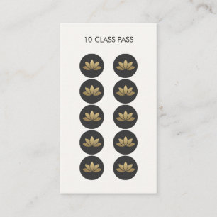 Cartão De Fidelidade Placa de Pass Classe Lotus Flower 10