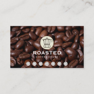 Cartão De Fidelidade Placa de perfuração de feijão no café