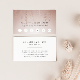 Cartão De Fidelidade Placas de Lealdade à Chuva Blush