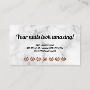 Cartão De Fidelidade Plano de fundo da mistura de falhas Manicure Nail