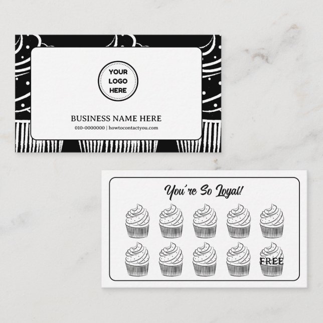 Cartão De Fidelidade Ponto de Recompensa do Compro Café da padaria cupc (Frente/Verso)