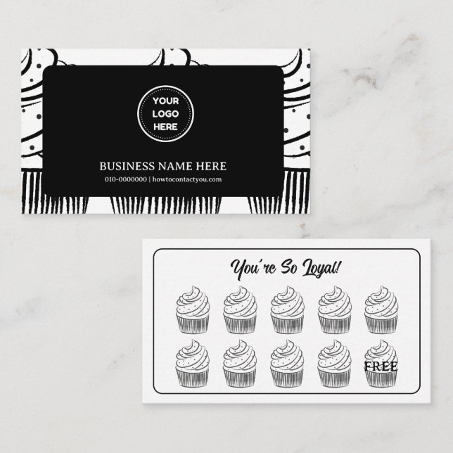 Cartão De Fidelidade Ponto de Recompensa do Compro Café da padaria cupc (Frente/Verso)