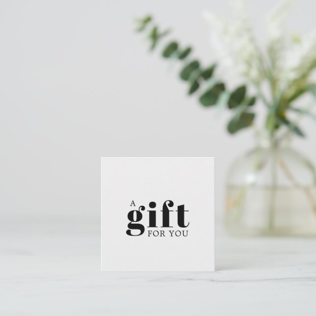 Cartão De Fidelidade Presente Empresarial Simples e Elegante (Em pé/Frente)