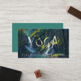 Cartão De Fidelidade Professora de Meditação de Texto Oculto Nature For