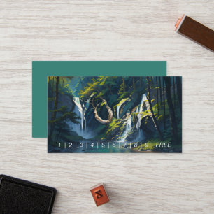 Cartão De Fidelidade Professora de Meditação de Texto Oculto Nature For