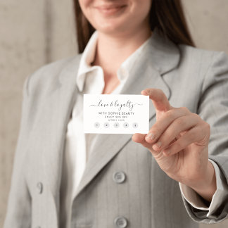 Cartão De Fidelidade Profissional Negócios Personalizados