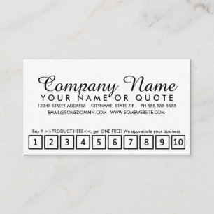 Cartão De Fidelidade programa bonito da lealdade das flores