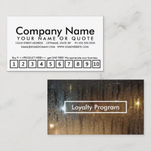 Cartão De Fidelidade programa da lealdade da chuva do outono