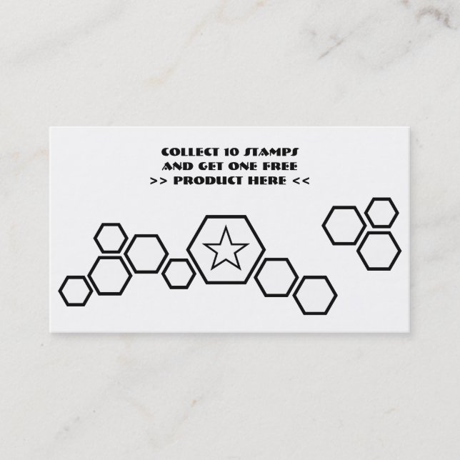 Cartão De Fidelidade programa de recompensas por lealdade honeycomb (Frente)